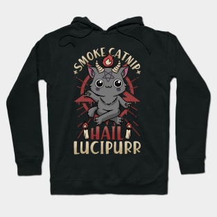 Smoke Catnip Hail Satan - Satanic Symbols Gift Hoodie